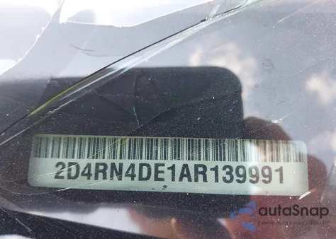 2010 Dodge Grand Caravan Se из США, поврежденный, VIN 2D4RN4DE1AR139991